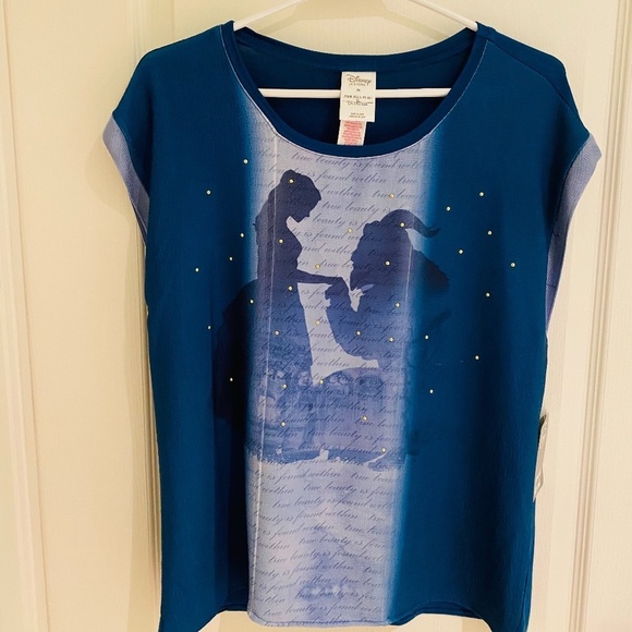 Disney Tops - Disney Store Beauty and the Beast Short-Sleeved Top - New with Tags, Size M